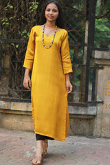 Sahaj | Modal Silk Kurta | Golden