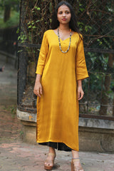 Sahaj | Modal Silk Kurta | Golden