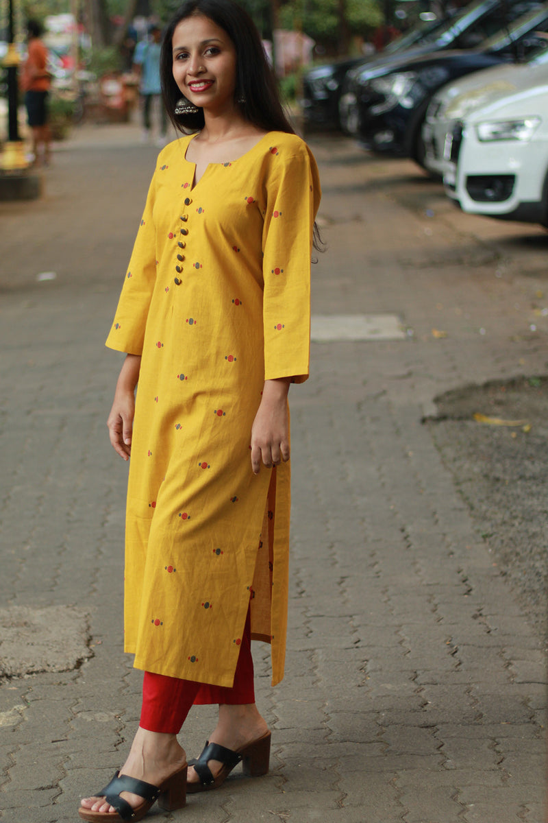 Nitya | Long Kurta | Yellow