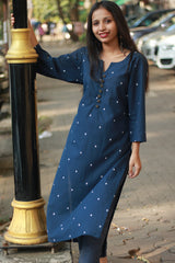 Nitya | Long Kurta | Blue