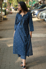 Nitya | Long Kurta | Blue