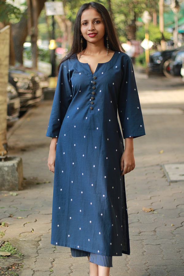 Nitya | Long Kurta | Blue