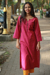 Nitya | Long Kurta | Fuschia