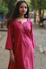 Nitya | Long Kurta | Fuschia