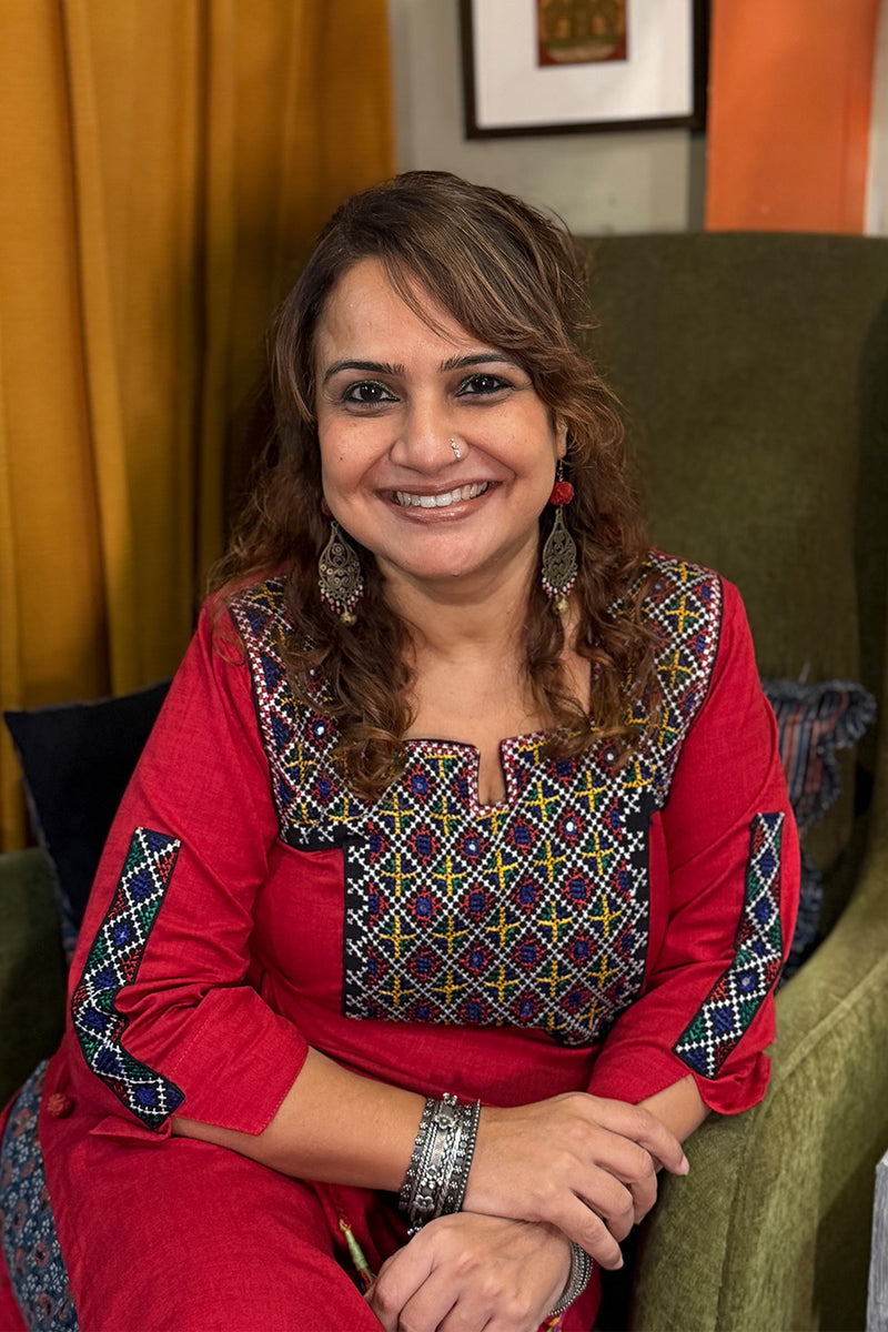 Taam Jhaam | Kurta with Tassels | Crimson