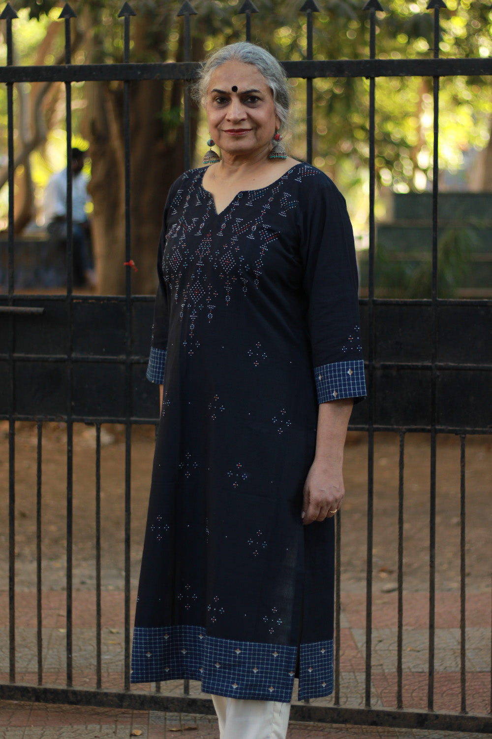 Daana | Tangaliya Kurta | Blue with Checks