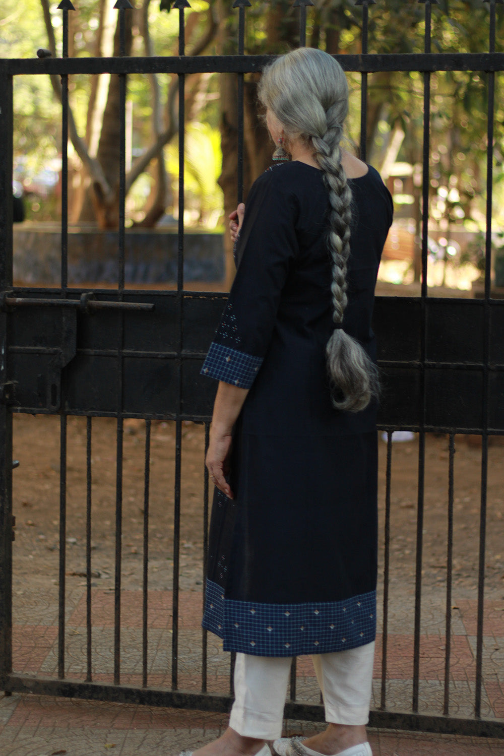 Daana | Tangaliya Kurta | Blue with Checks