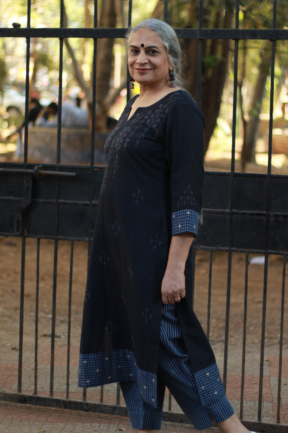 Daana | Tangaliya Kurta | Blue with Checks