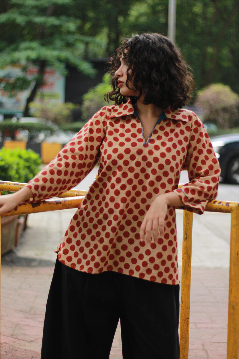 Anjali | Cotton Kurti | Rouge Polka