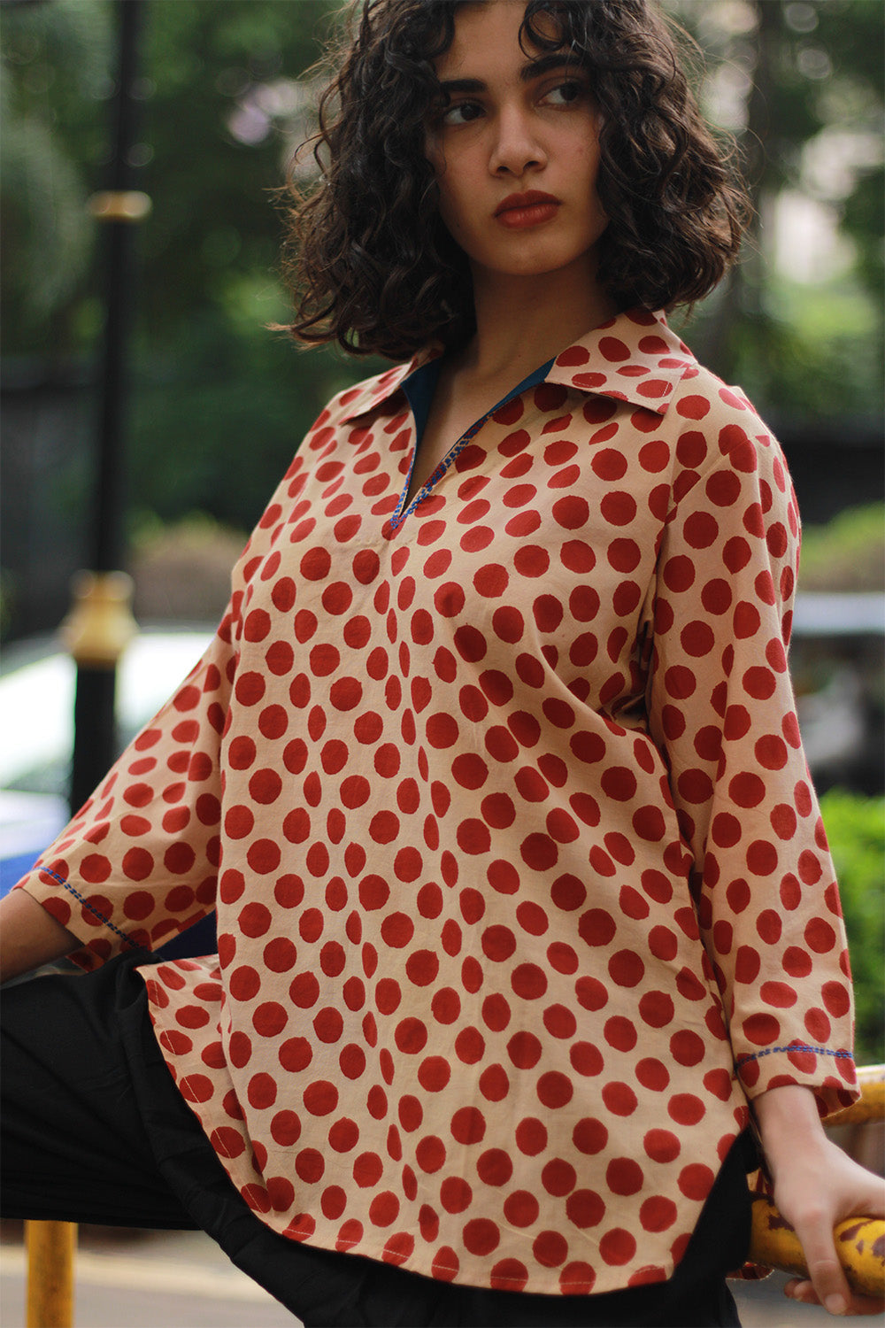 Anjali | Cotton Kurti | Rouge Polka