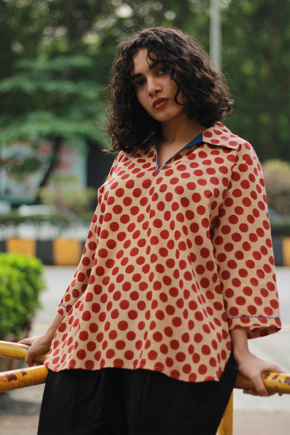 Anjali | Cotton Kurti | Rouge Polka
