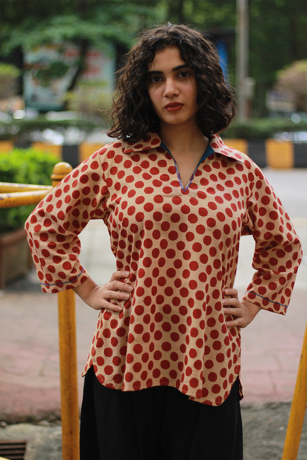 Anjali | Cotton Kurti | Rouge Polka