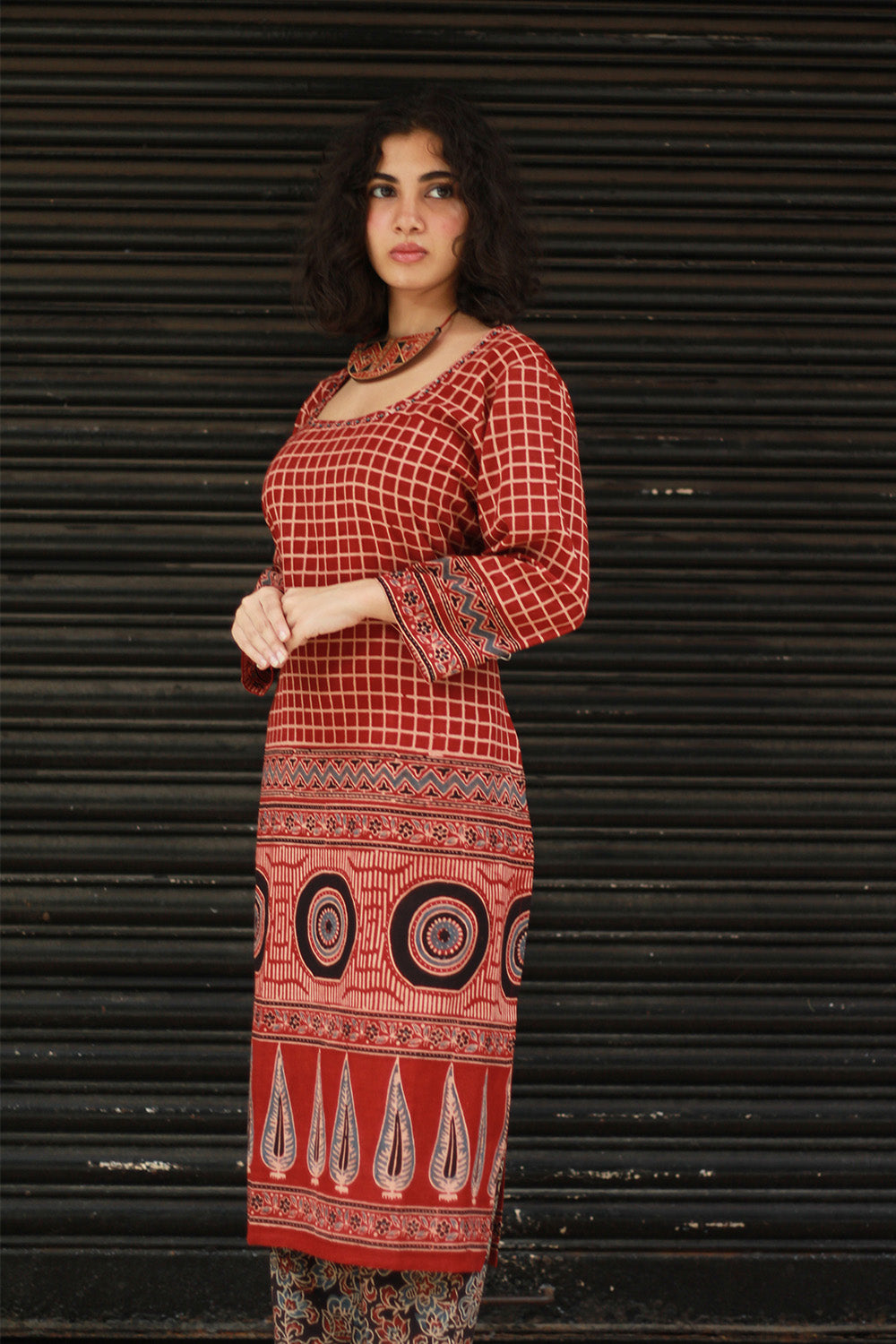Abhira | Long Kurta | Madder Ajrakh