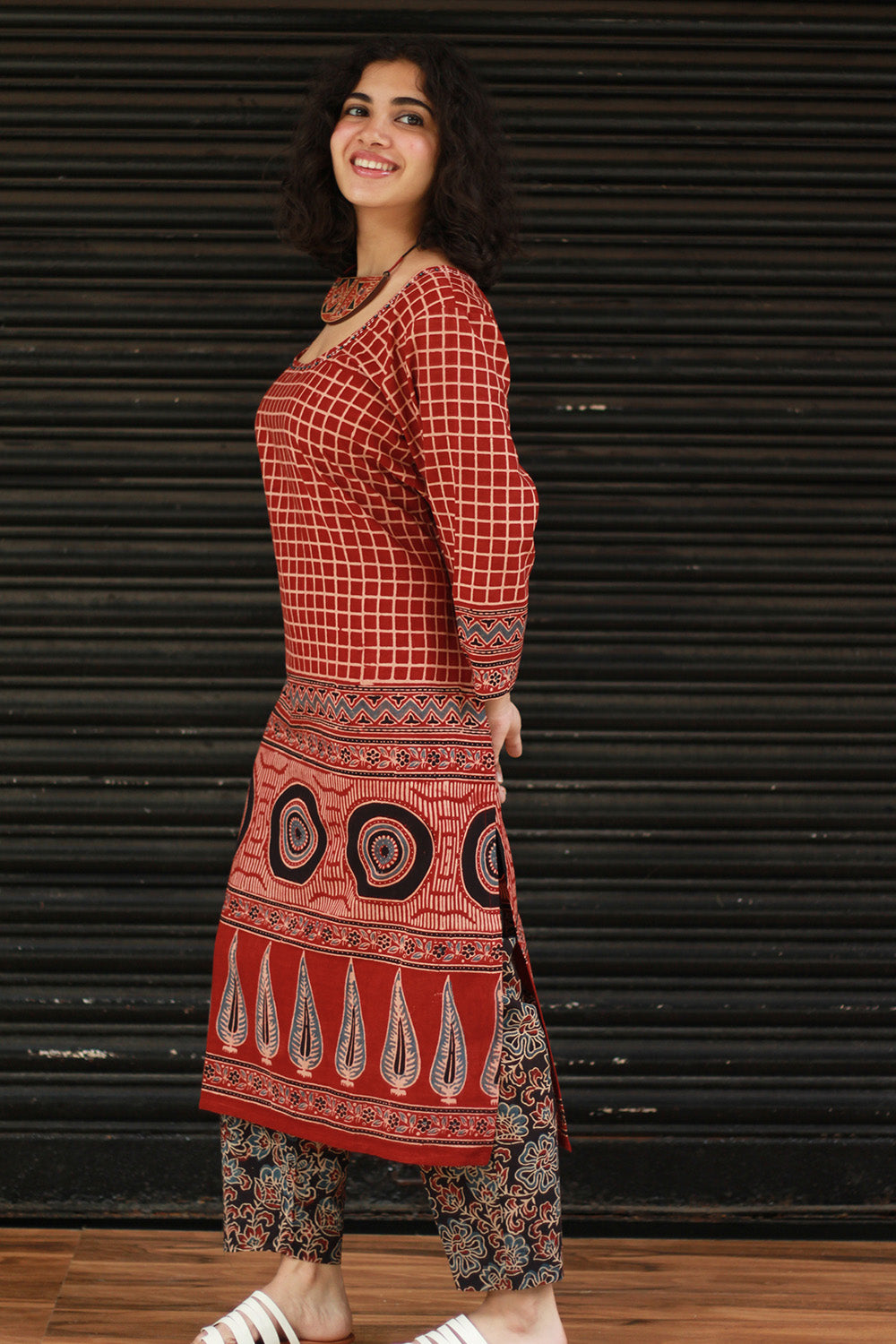 Abhira | Long Kurta | Madder Ajrakh