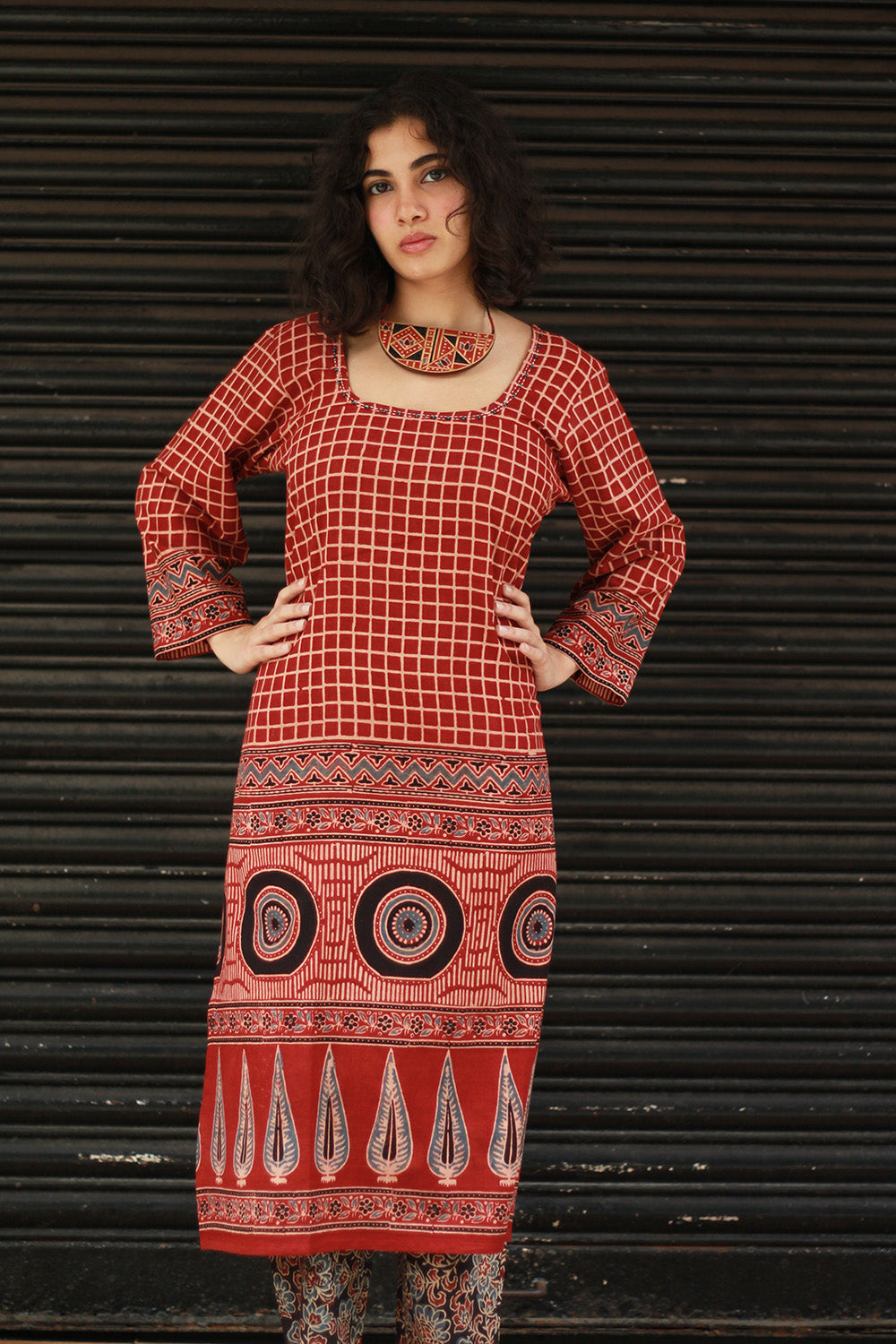 Abhira | Long Kurta | Madder Ajrakh