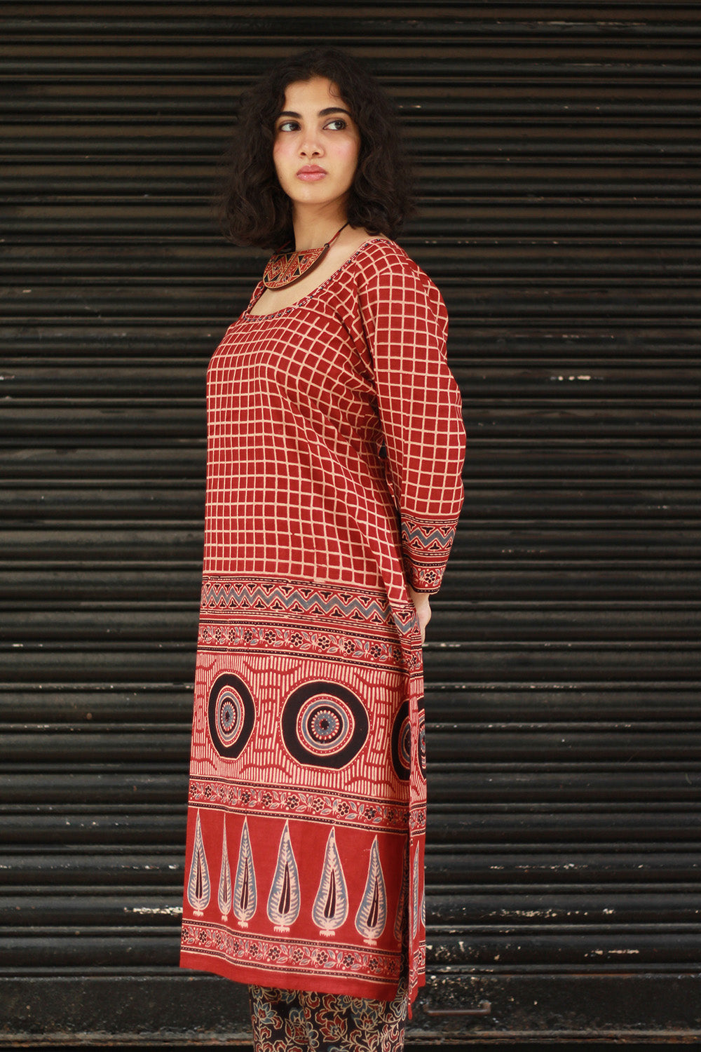 Abhira | Long Kurta | Madder Ajrakh