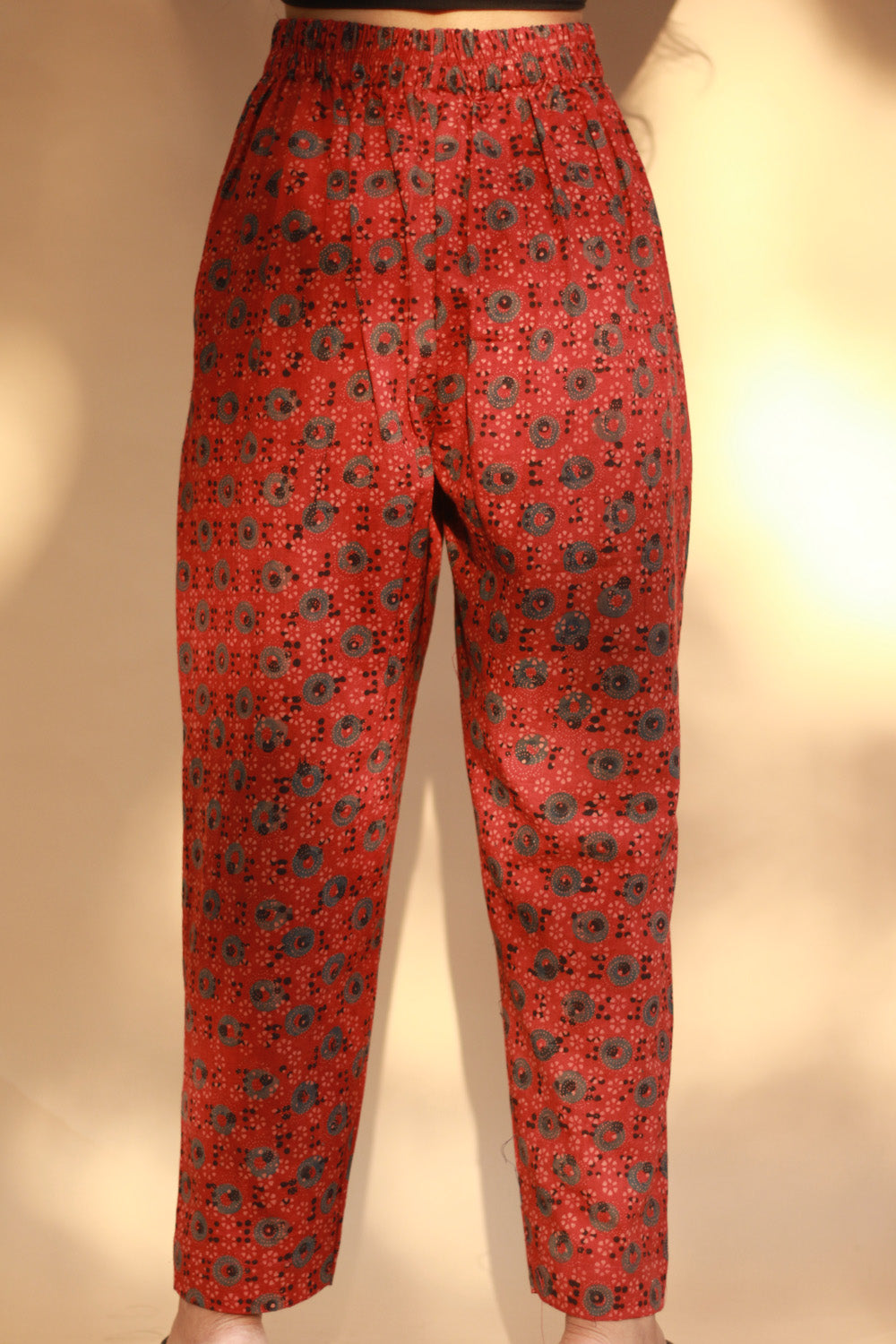 Pranava | Slim Pants | Madder Floral Ajrakh
