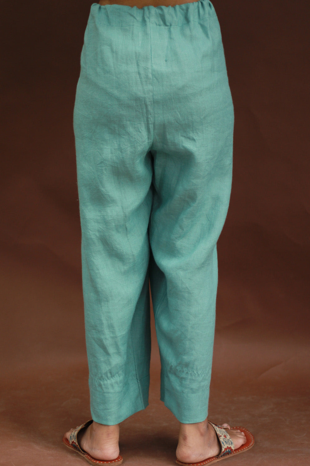 Saumya | Wide Leg Pants | Linen | Teal