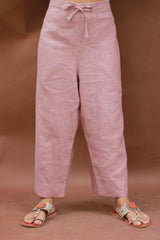 Saumya | Wide Leg Pants | Linen | Dusk Pink