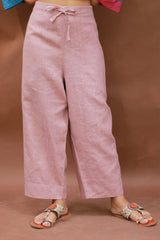 Saumya | Wide Leg Pants | Linen | Dusk Pink