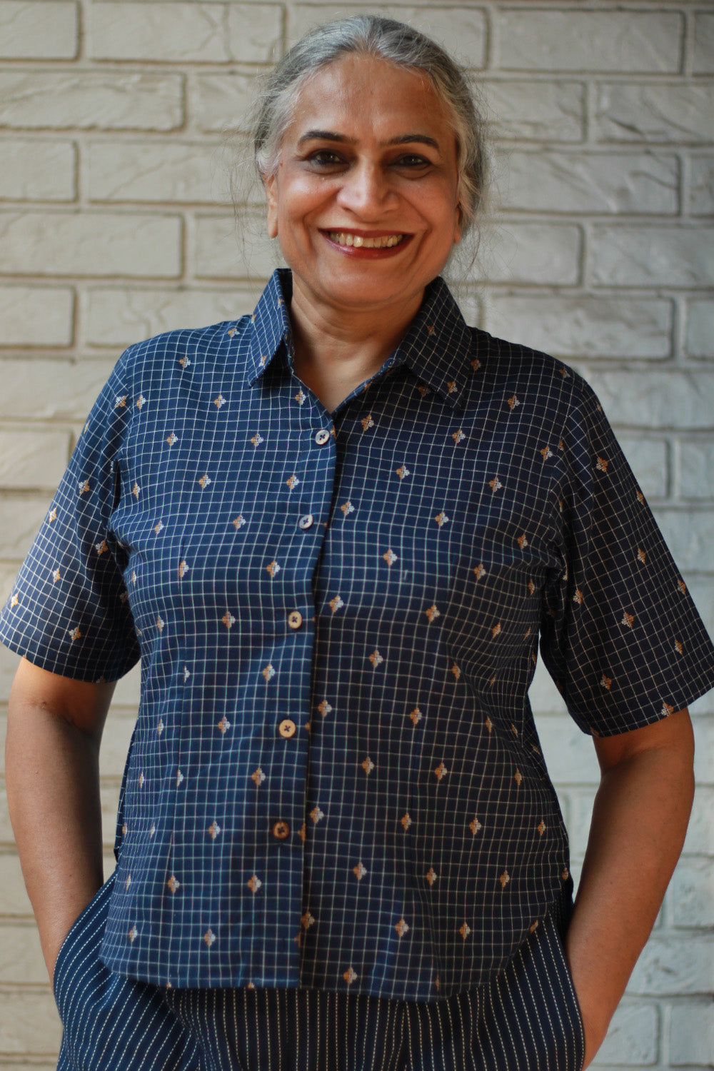 Dhoop - Chhaon | Cotton Shirt | Blue Checks