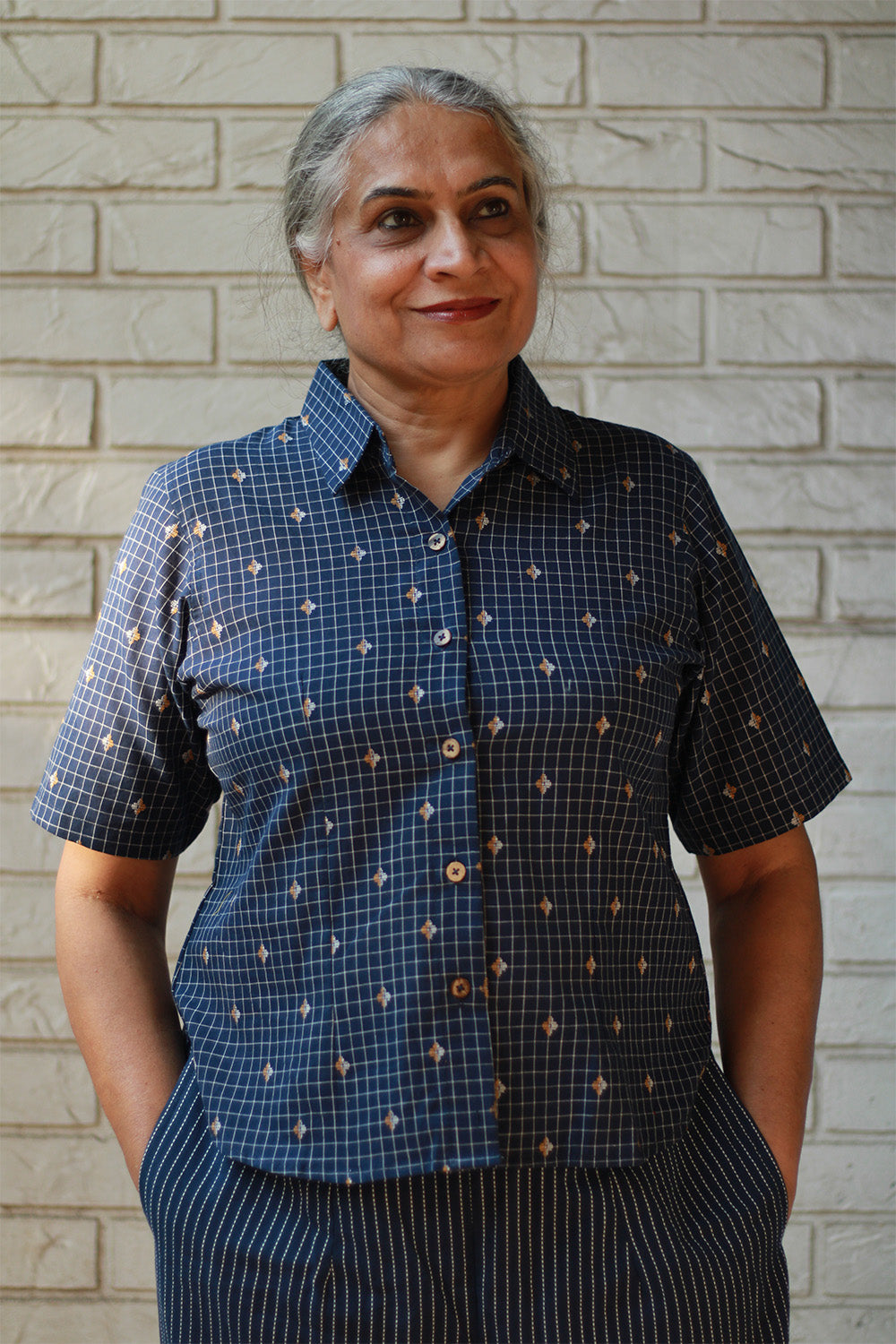 Dhoop - Chhaon | Cotton Shirt | Blue Checks