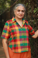 Dhoop - Chhaon | Cotton Shirt | Yellow Madras Checks