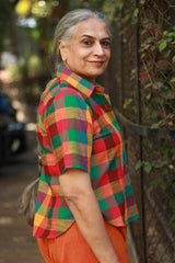 Dhoop - Chhaon | Cotton Shirt | Yellow Madras Checks