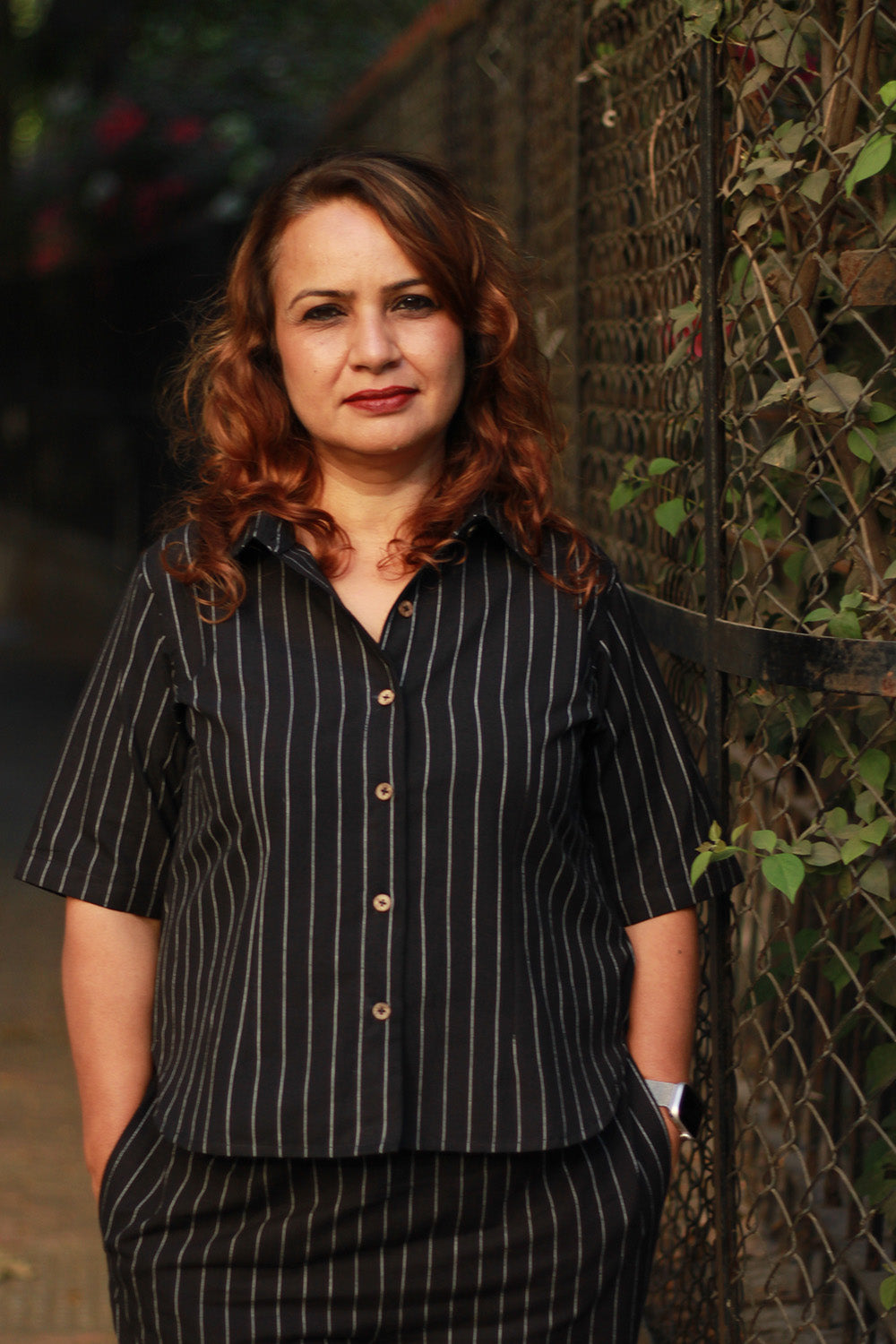 Dhoop - Chhaon | Cotton Shirt | Noir Stripes