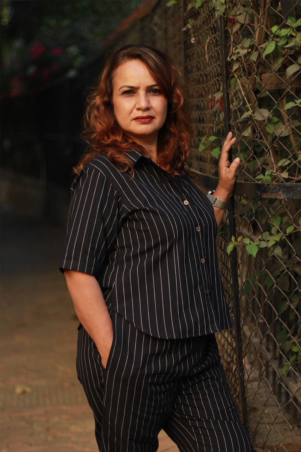 Dhoop - Chhaon | Cotton Shirt | Noir Stripes