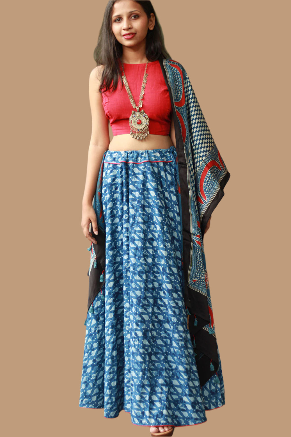 Umbrella Skirt | Indigo