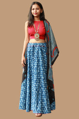 Umbrella Skirt | Indigo