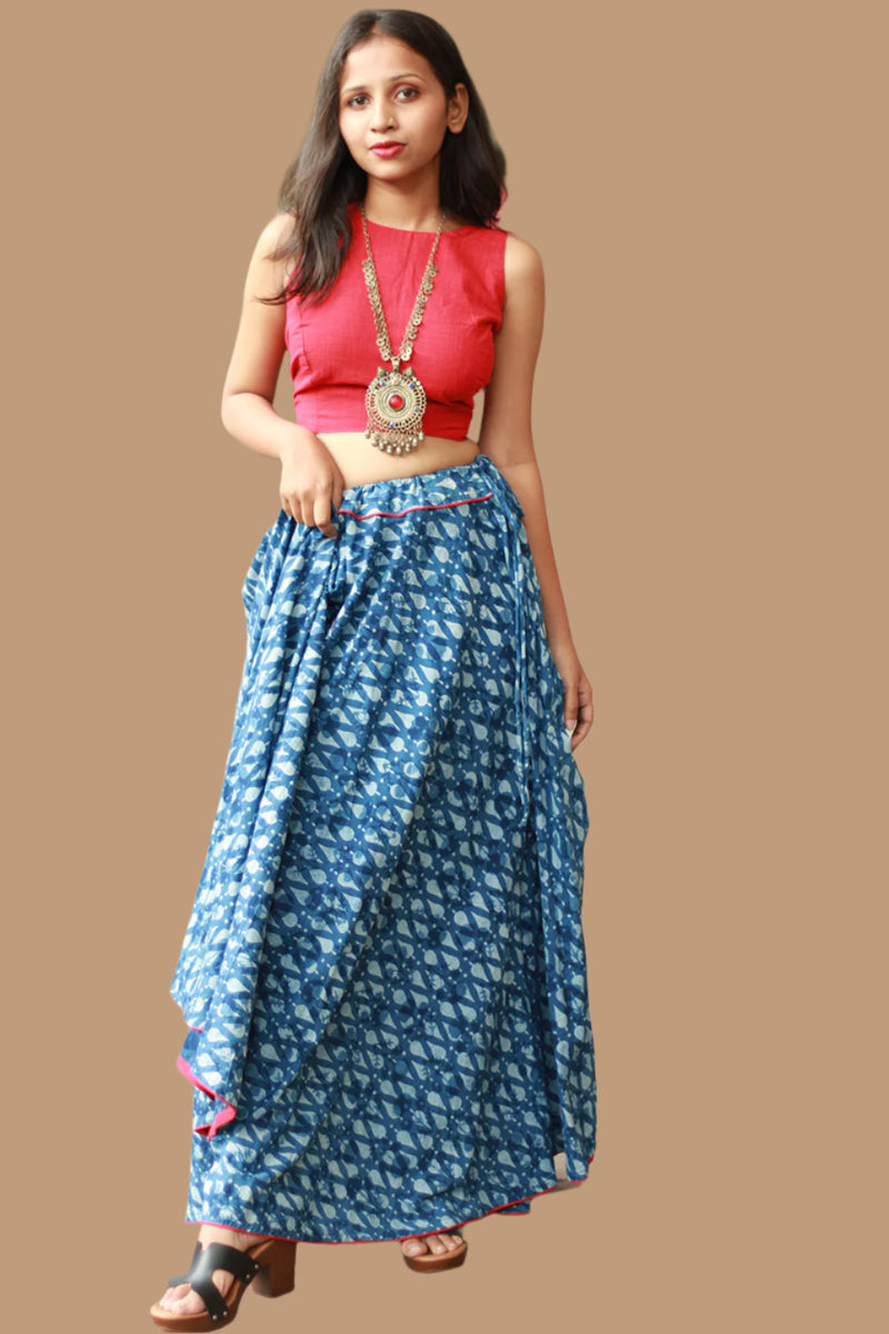 Umbrella Skirt | Indigo