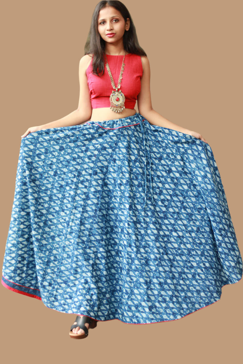 Umbrella Skirt | Indigo