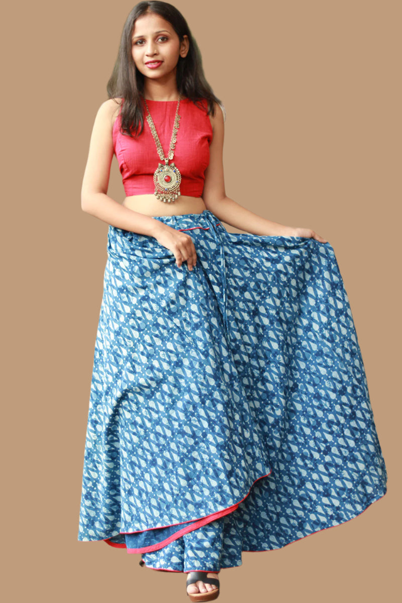Umbrella Skirt | Indigo