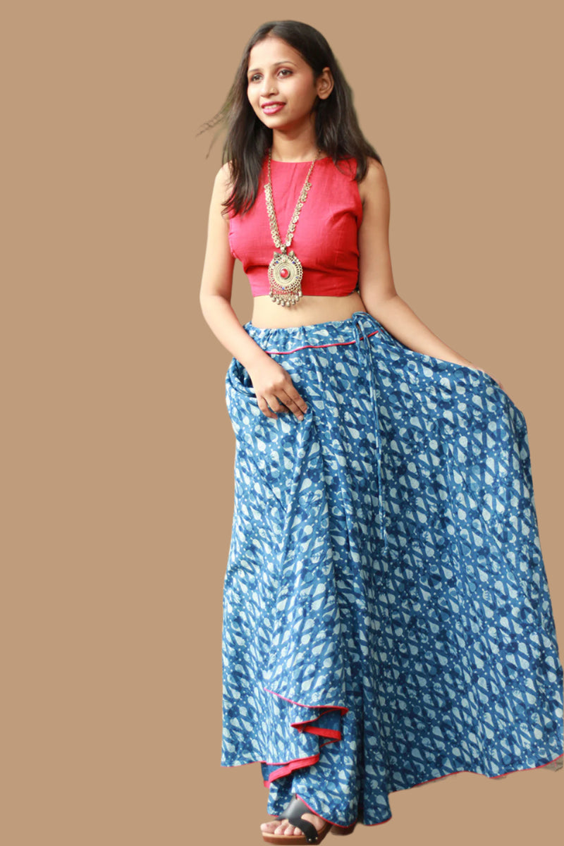 Umbrella Skirt | Indigo