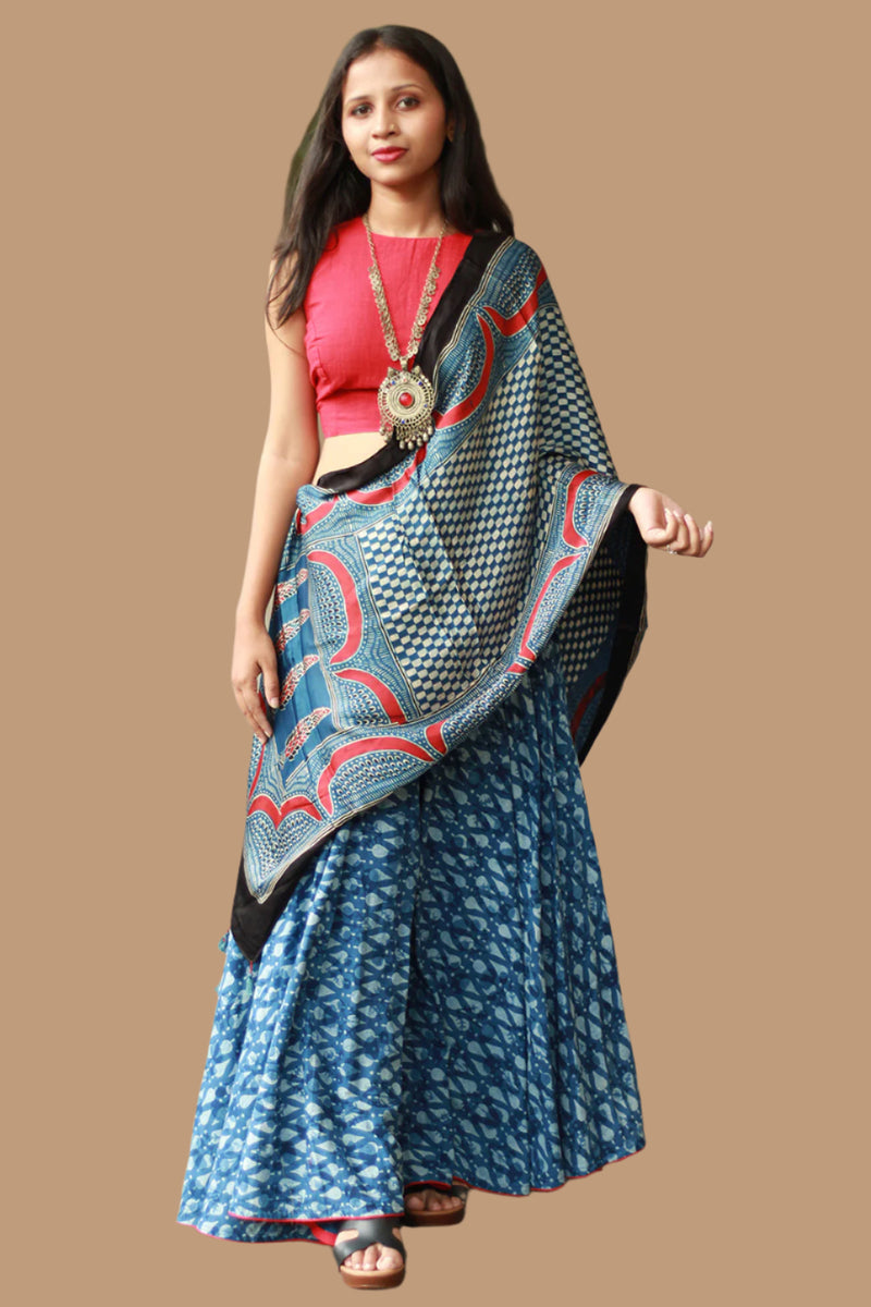 Umbrella Skirt | Indigo
