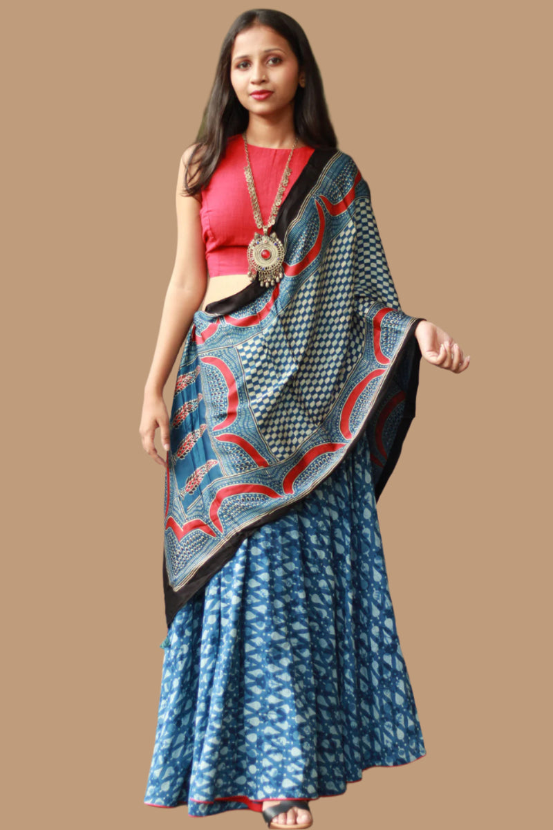 Umbrella Skirt | Indigo