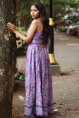 Tarangini | Kalidar Skirt | Sanganeri Purple