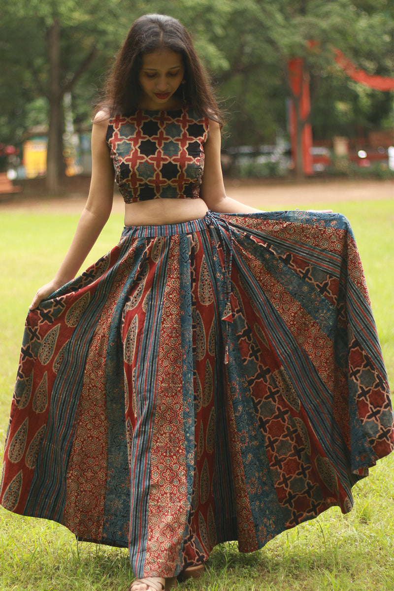 Viharini | Kali Skirt | Ajrakh Medley