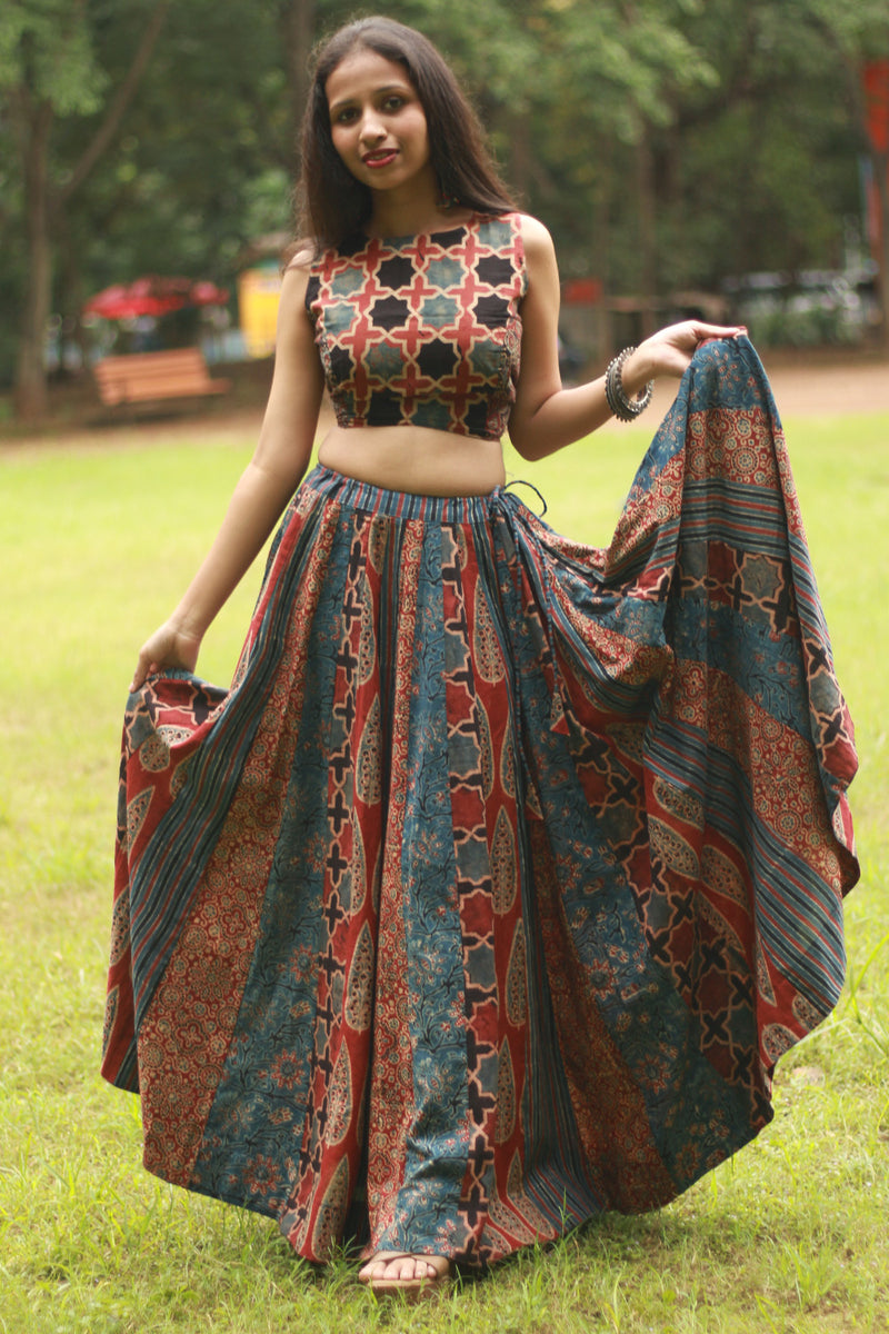 Viharini | Kali Skirt | Ajrakh Medley