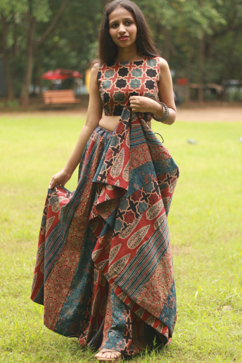 Viharini | Kali Skirt | Ajrakh Medley