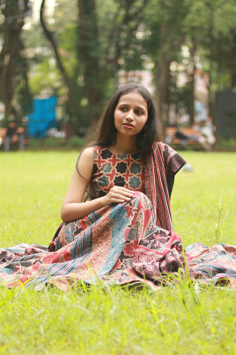 Viharini | Kali Skirt | Ajrakh Medley