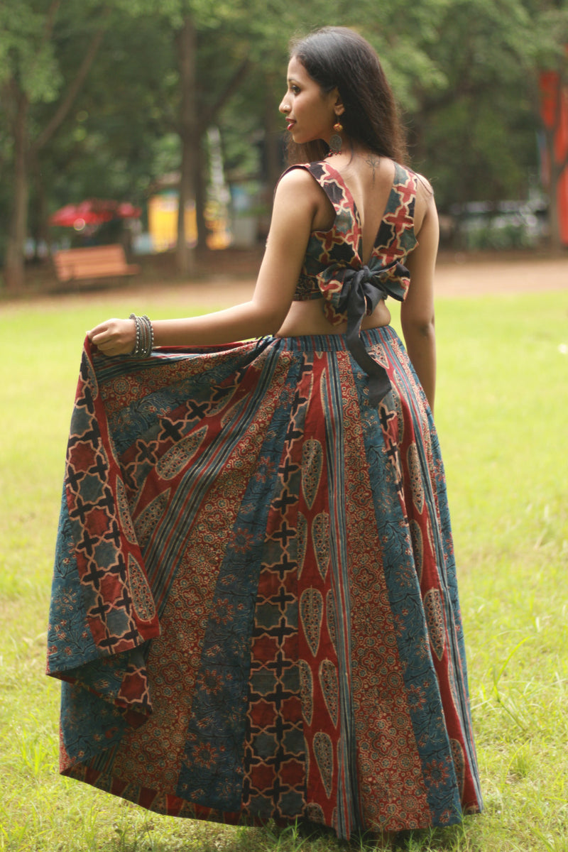 Viharini | Kali Skirt | Ajrakh Medley