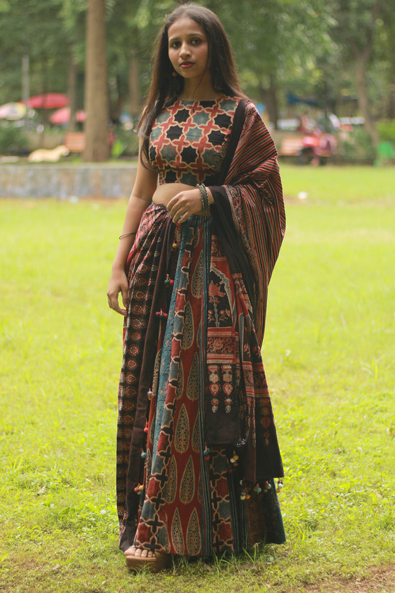 Viharini | Kali Skirt | Ajrakh Medley