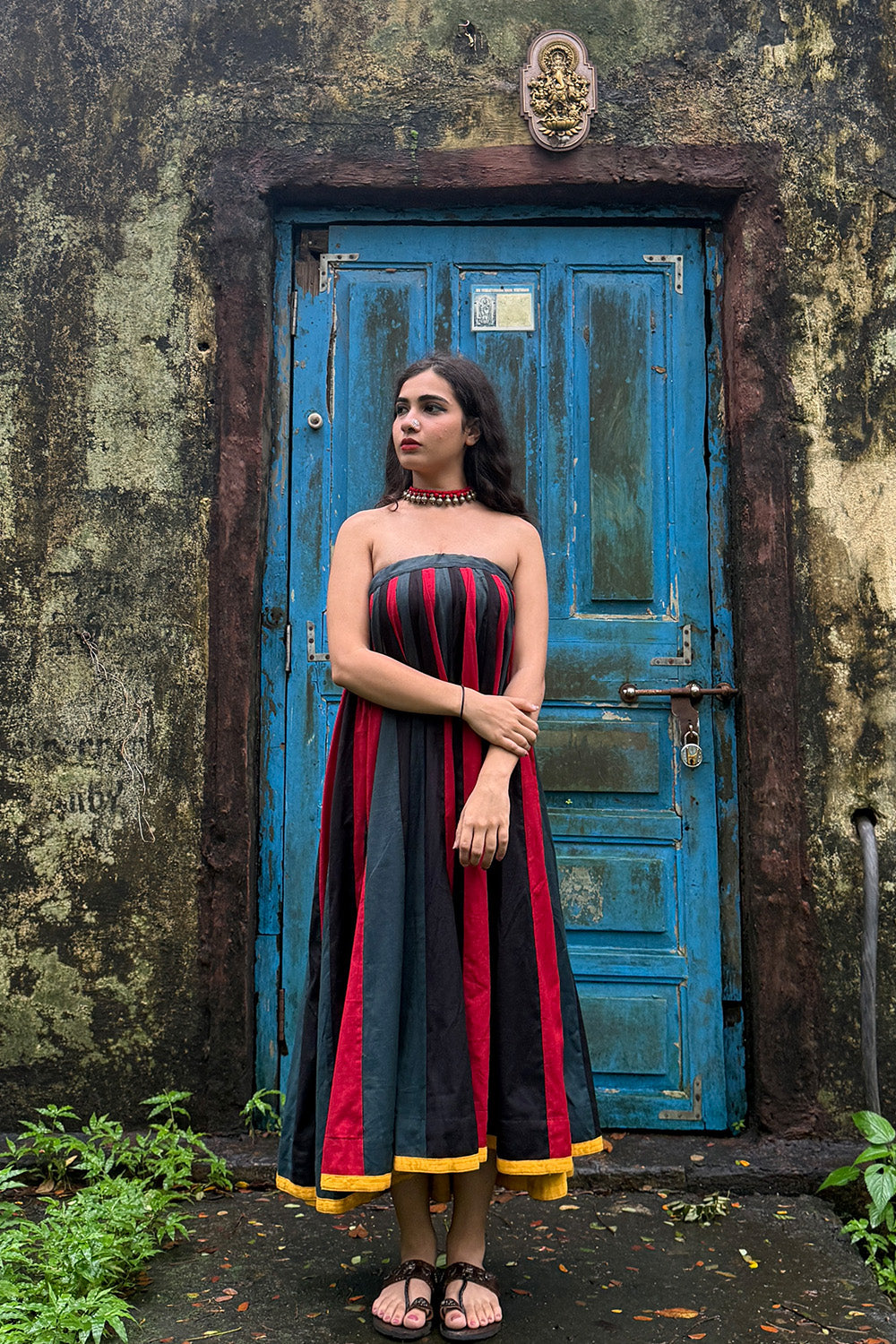 Kaari | Kalidar Skirt | Multicolour Stripes