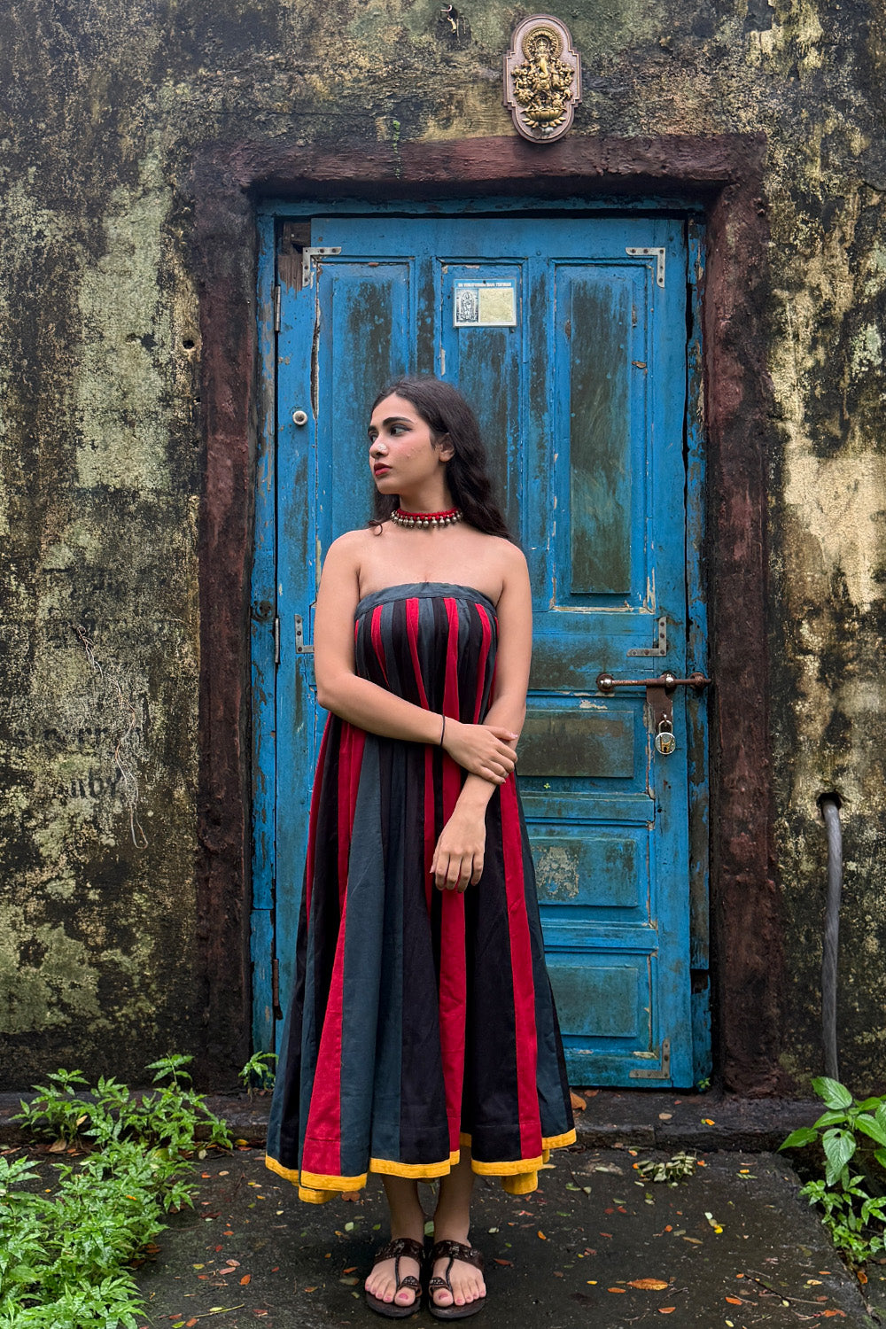 Kaari | Kalidar Skirt | Multicolour Stripes