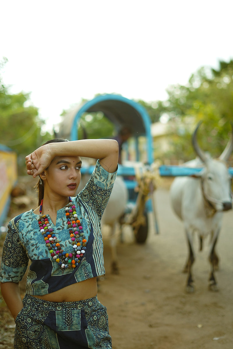 Choli Blouse | Indigo Ajrakh