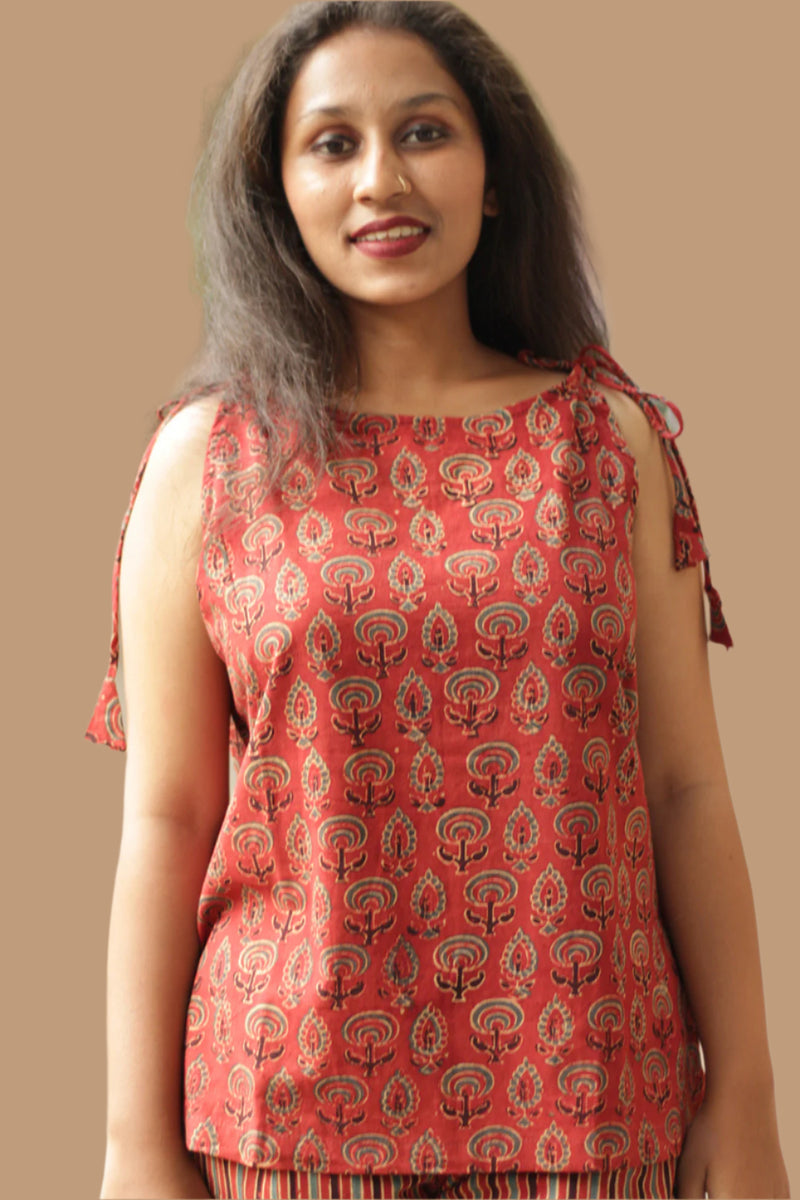 Chanchal | Dori Top | Madder Ajrakh Prakriti