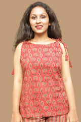 Chanchal | Dori Top | Madder Ajrakh Prakriti